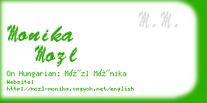 monika mozl business card